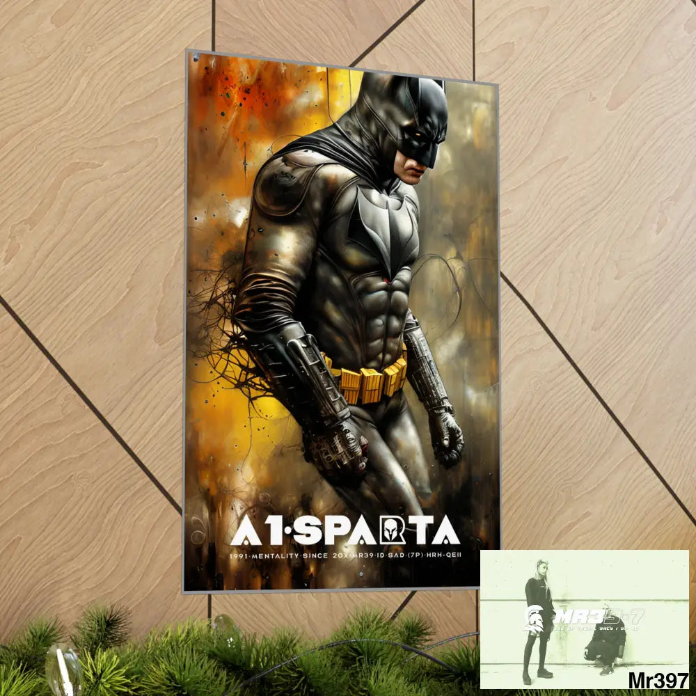 A1-Sparta Super Resolution Batpain Steampunk Graphic Matte Vertical Posters Poster