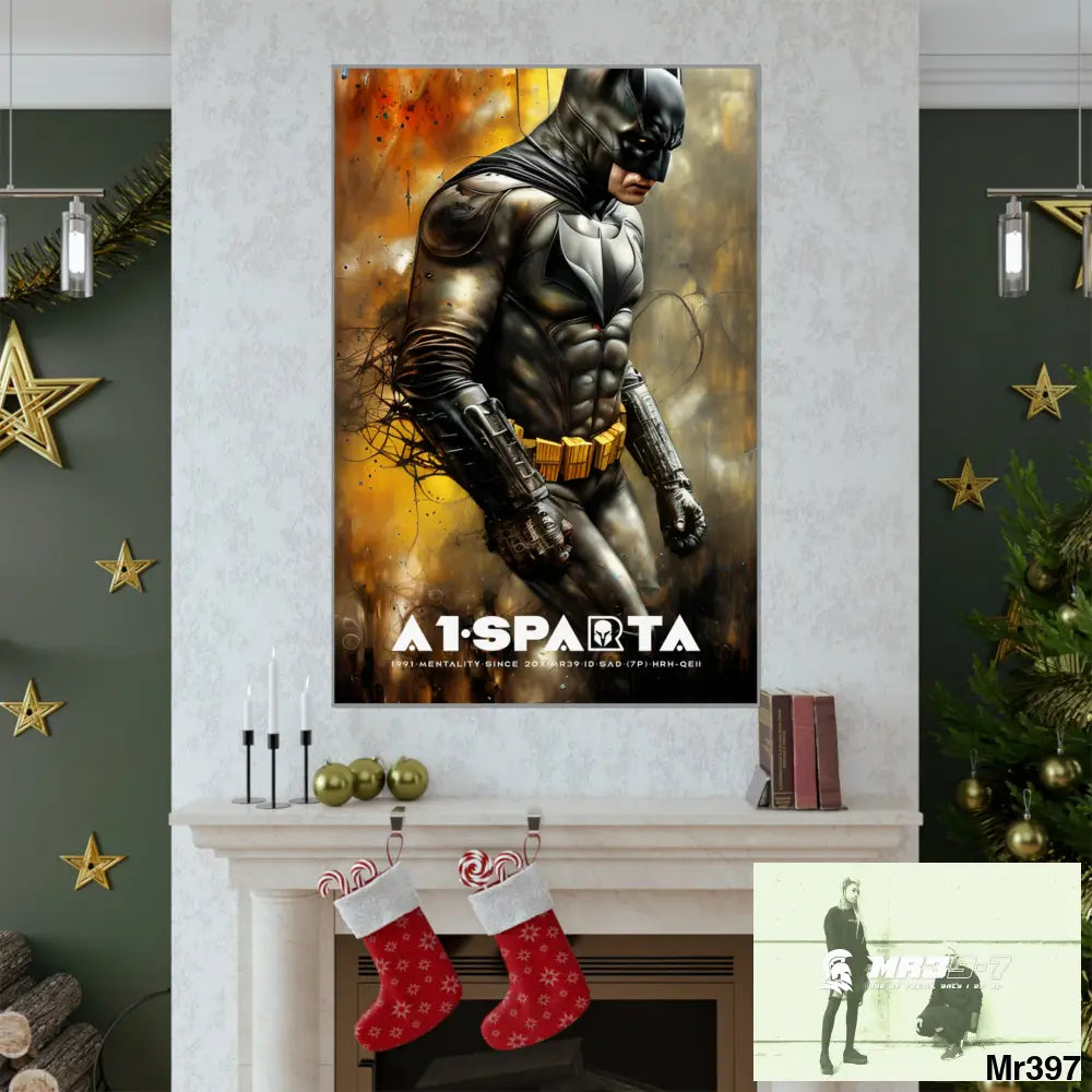 A1-Sparta Super Resolution Batpain Steampunk Graphic Matte Vertical Posters Poster