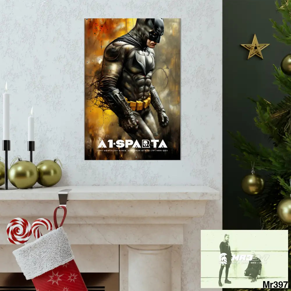 A1-Sparta Super Resolution Batpain Steampunk Graphic Matte Vertical Posters Poster