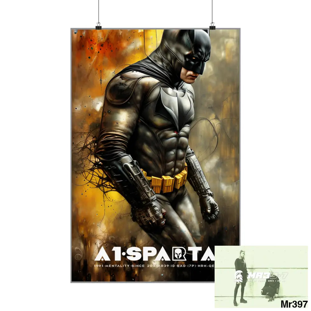 A1-Sparta Super Resolution Batpain Steampunk Graphic Matte Vertical Posters Poster