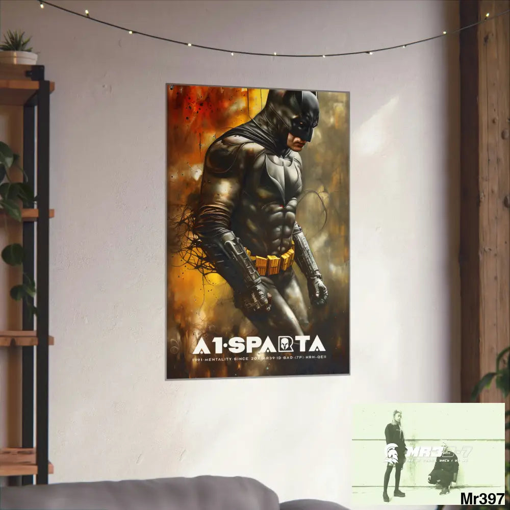 A1-Sparta Super Resolution Batpain Steampunk Graphic Matte Vertical Posters Poster