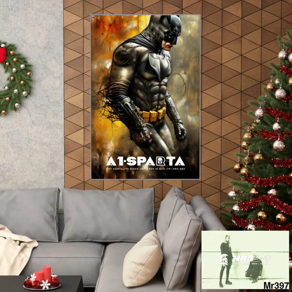 A1-Sparta Super Resolution Batpain Steampunk Graphic Matte Vertical Posters Poster