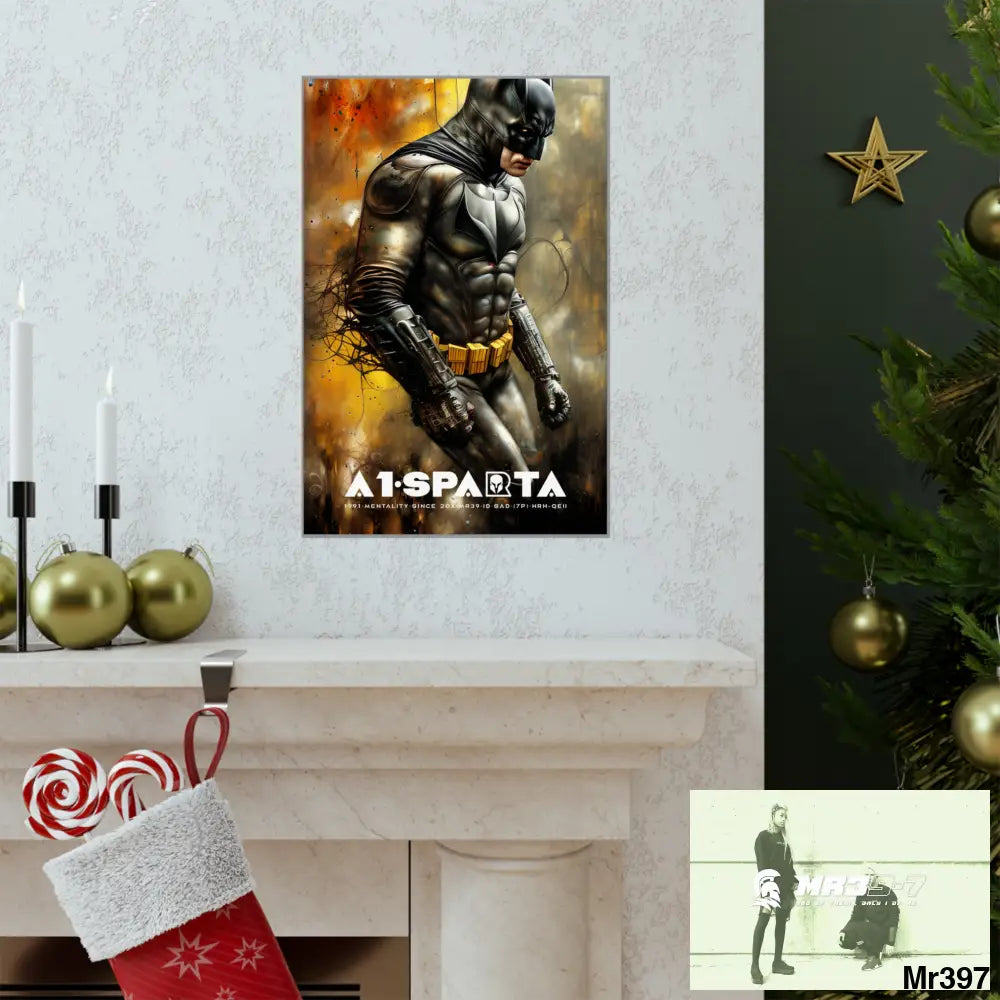 A1-Sparta Super Resolution Batpain Steampunk Graphic Matte Vertical Posters Poster