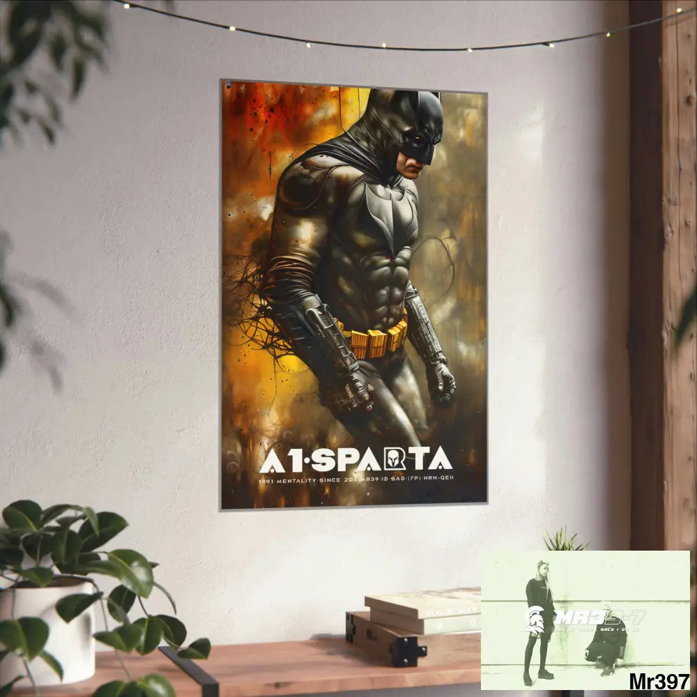 A1-Sparta Super Resolution Batpain Steampunk Graphic Matte Vertical Posters Poster
