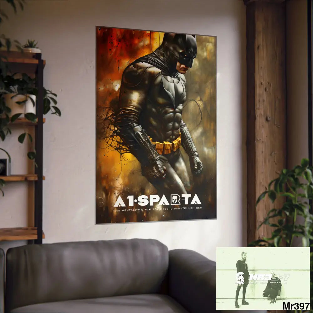 A1-Sparta Super Resolution Batpain Steampunk Graphic Matte Vertical Posters Poster