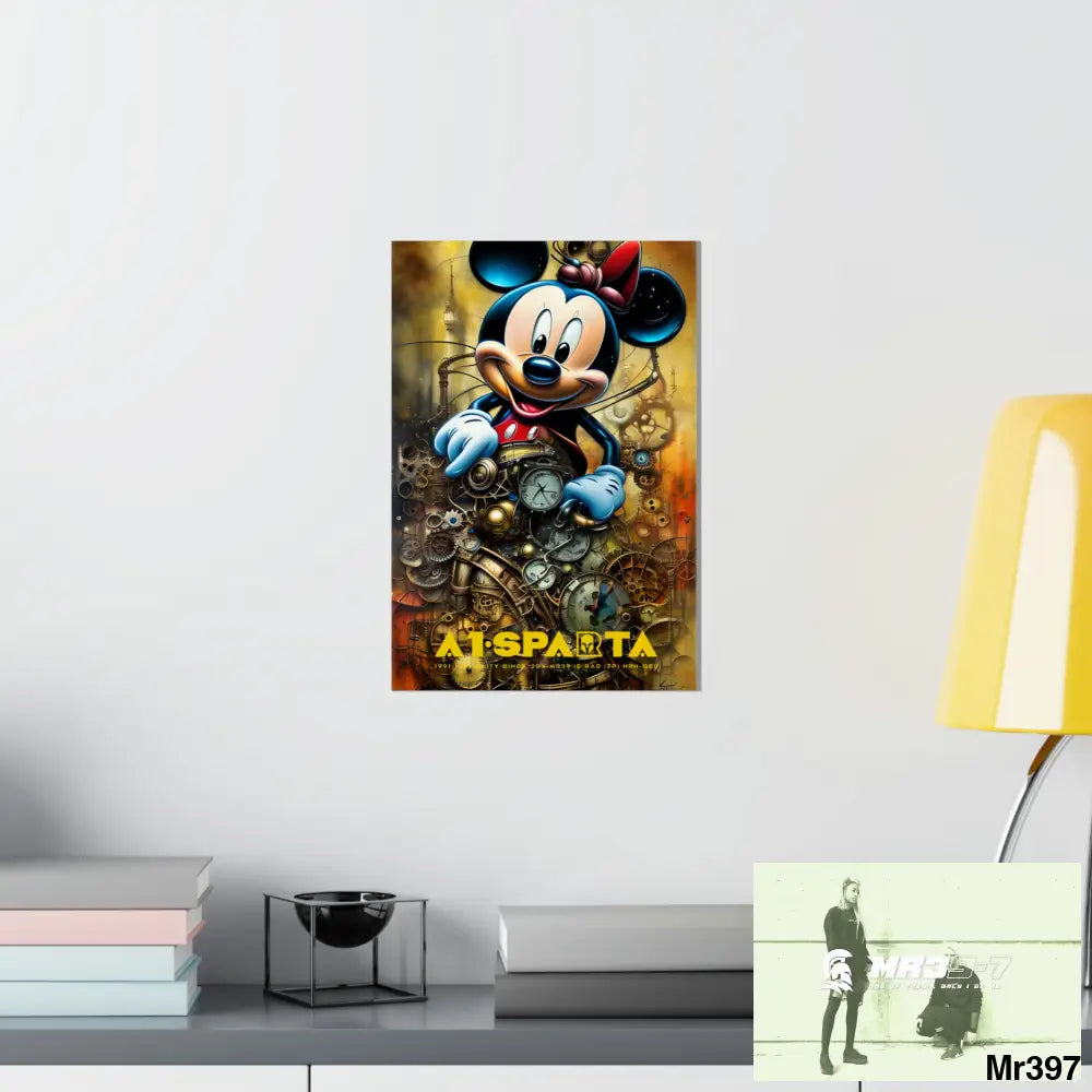 A1-Sparta SuperResolution Micky Mouse Steampunk Graphic Matte Vertical Posters 11’’ x 16’’ / Matte Poster