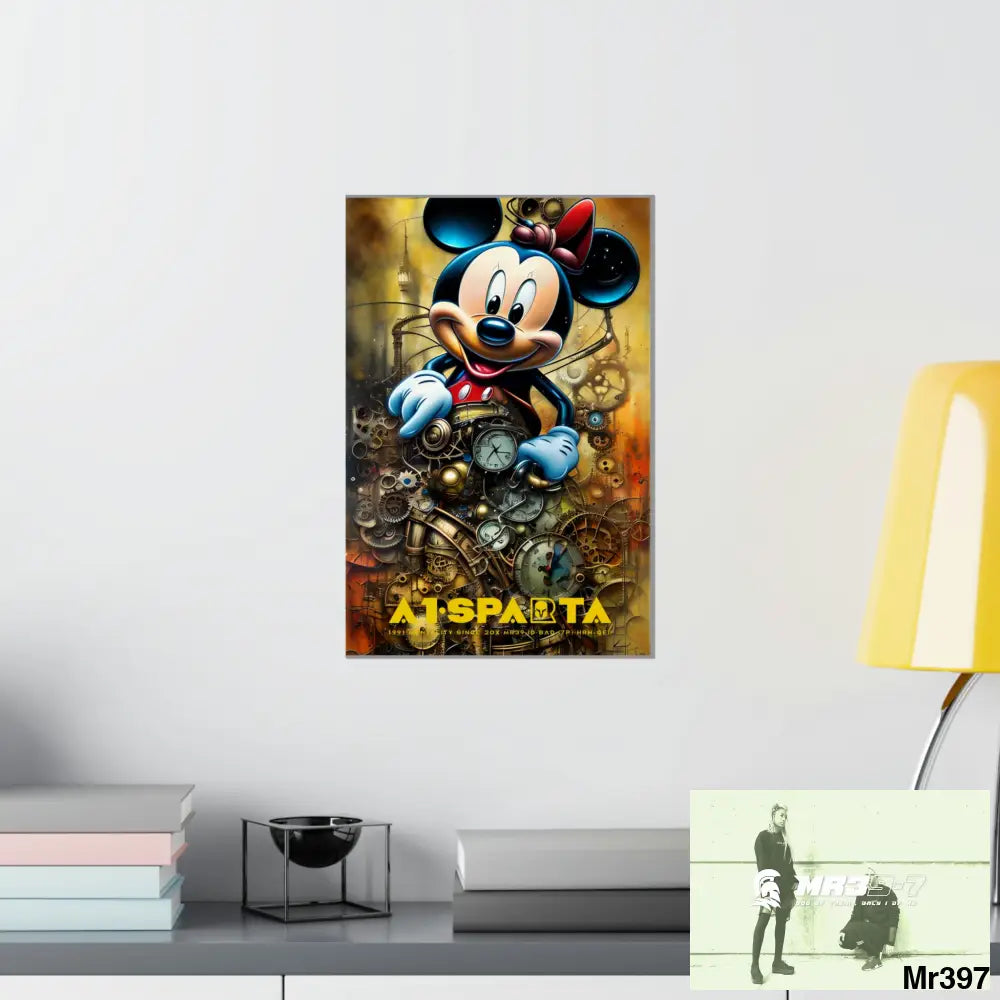 A1-Sparta SuperResolution Micky Mouse Steampunk Graphic Matte Vertical Posters 12″ x 18″ / Matte Poster