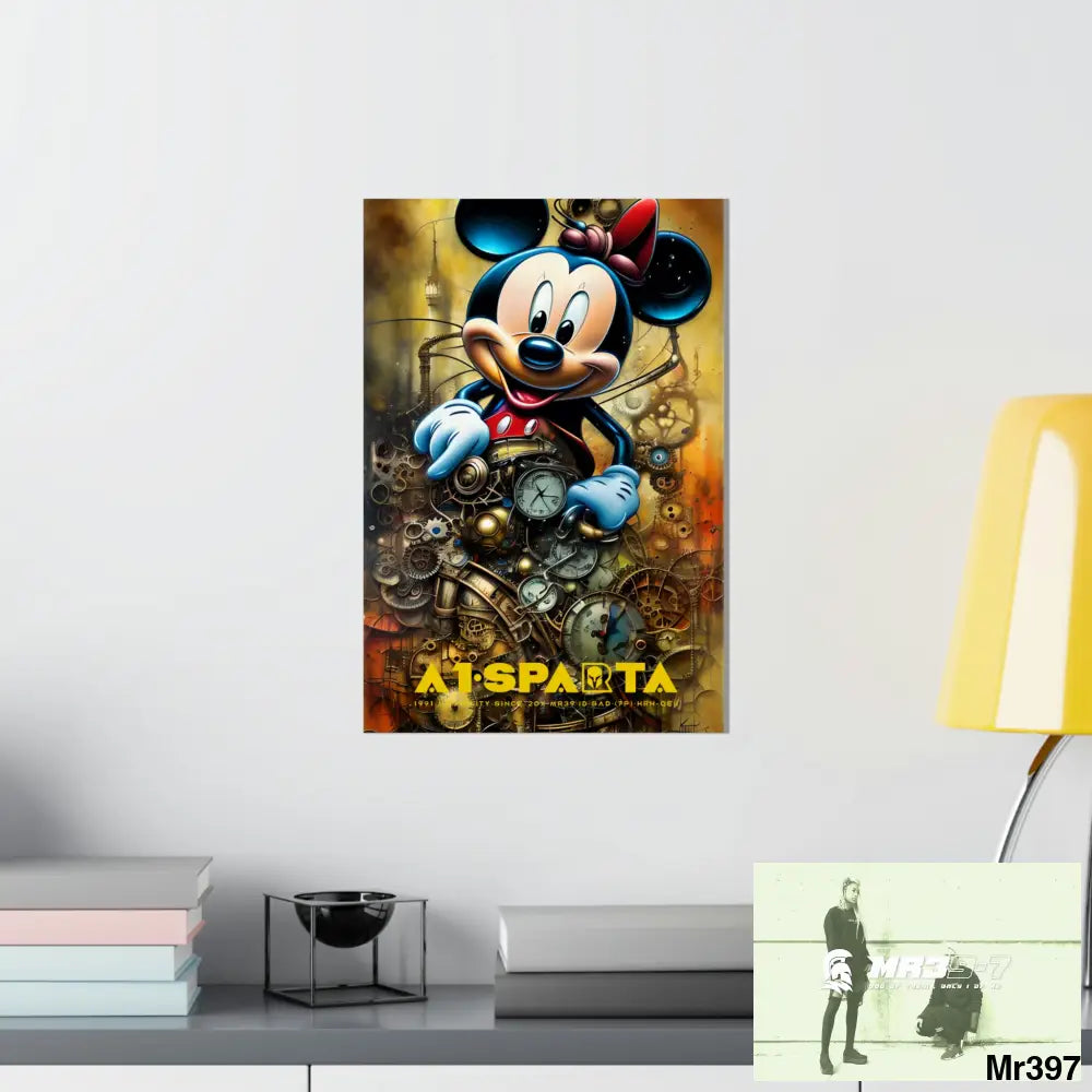 A1-Sparta SuperResolution Micky Mouse Steampunk Graphic Matte Vertical Posters 13’’ x 19’’ / Matte Poster