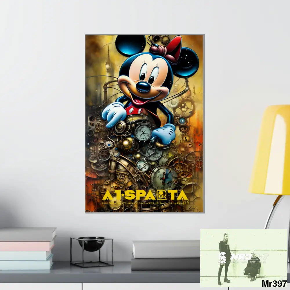 A1-Sparta SuperResolution Micky Mouse Steampunk Graphic Matte Vertical Posters 16″ x 24″ / Matte Poster