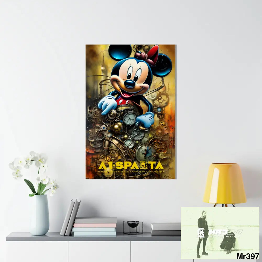 A1-Sparta SuperResolution Micky Mouse Steampunk Graphic Matte Vertical Posters 27’’ x 40’’ / Matte Poster