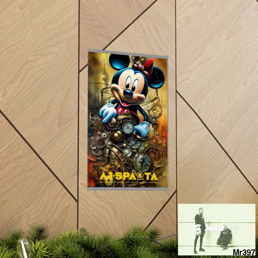 A1-Sparta SuperResolution Micky Mouse Steampunk Graphic Matte Vertical Posters Poster
