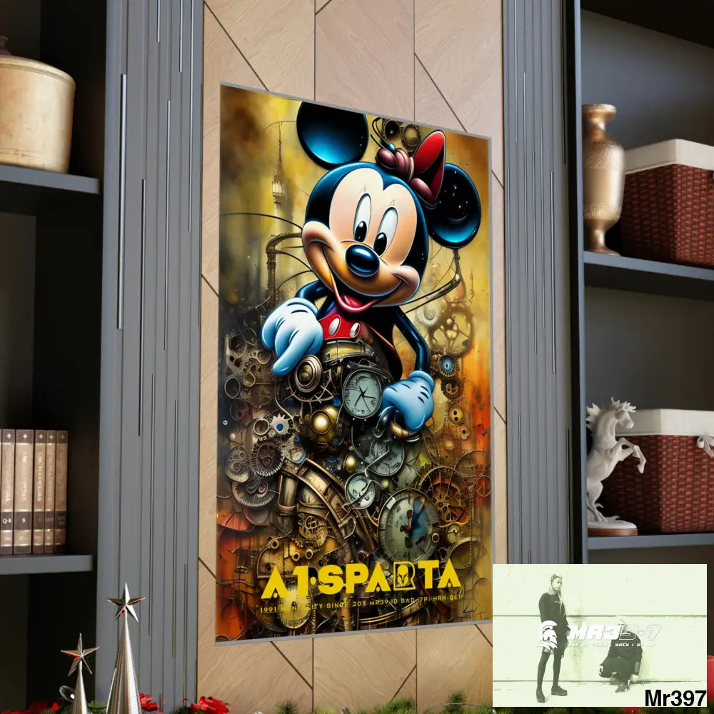 A1-Sparta SuperResolution Micky Mouse Steampunk Graphic Matte Vertical Posters Poster