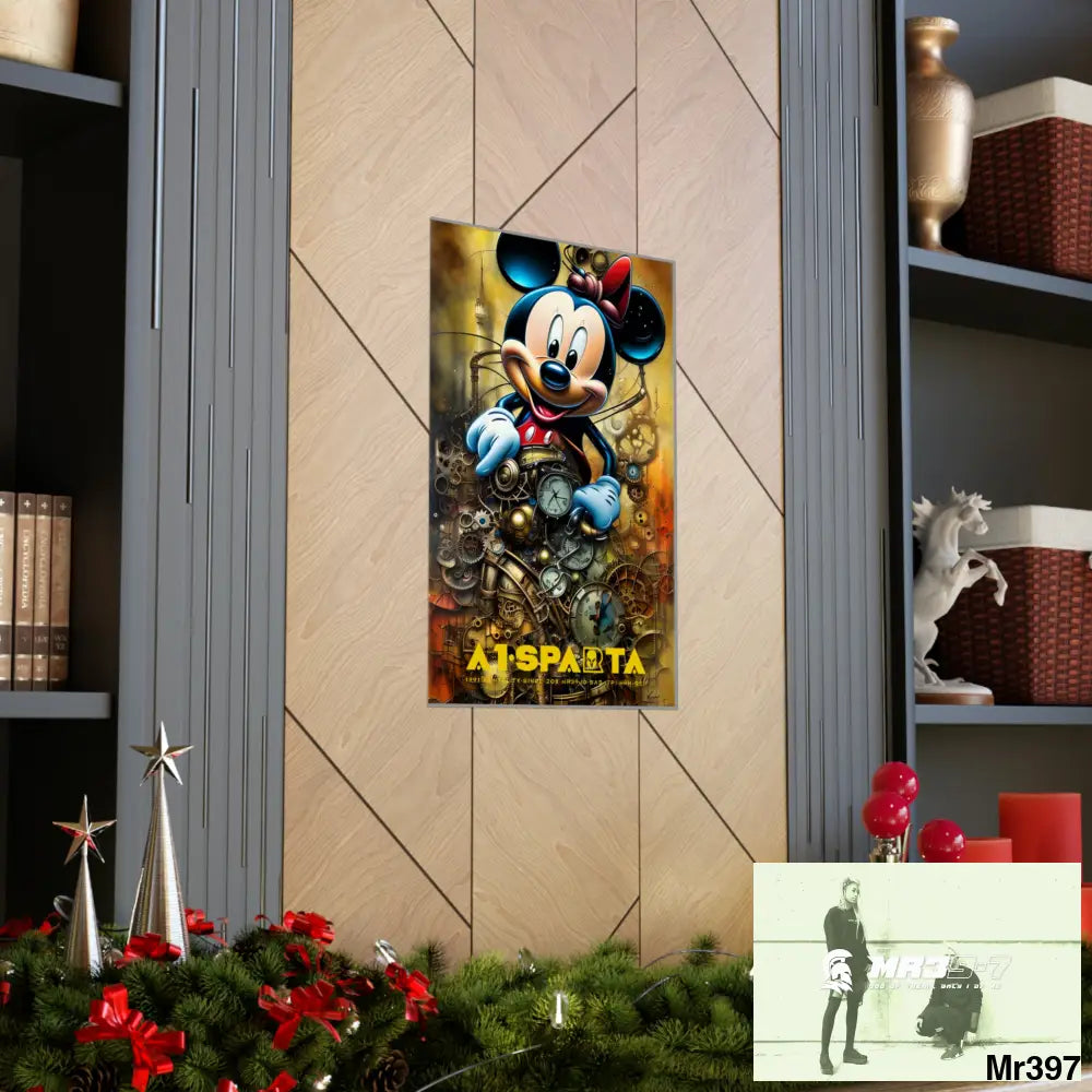 A1-Sparta SuperResolution Micky Mouse Steampunk Graphic Matte Vertical Posters Poster