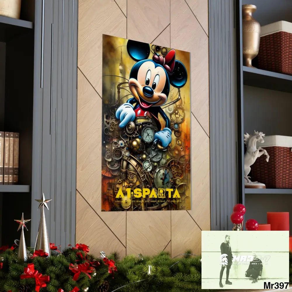 A1-Sparta SuperResolution Micky Mouse Steampunk Graphic Matte Vertical Posters Poster