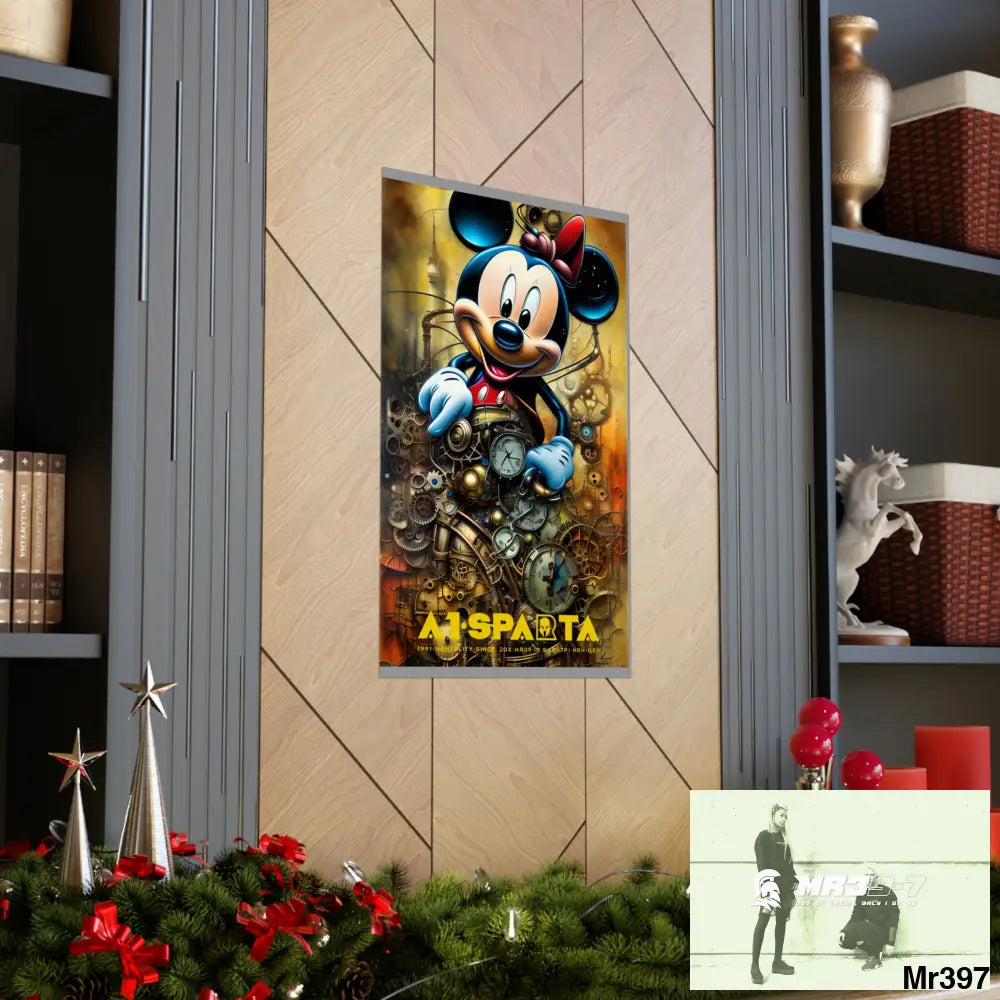 A1-Sparta SuperResolution Micky Mouse Steampunk Graphic Matte Vertical Posters Poster