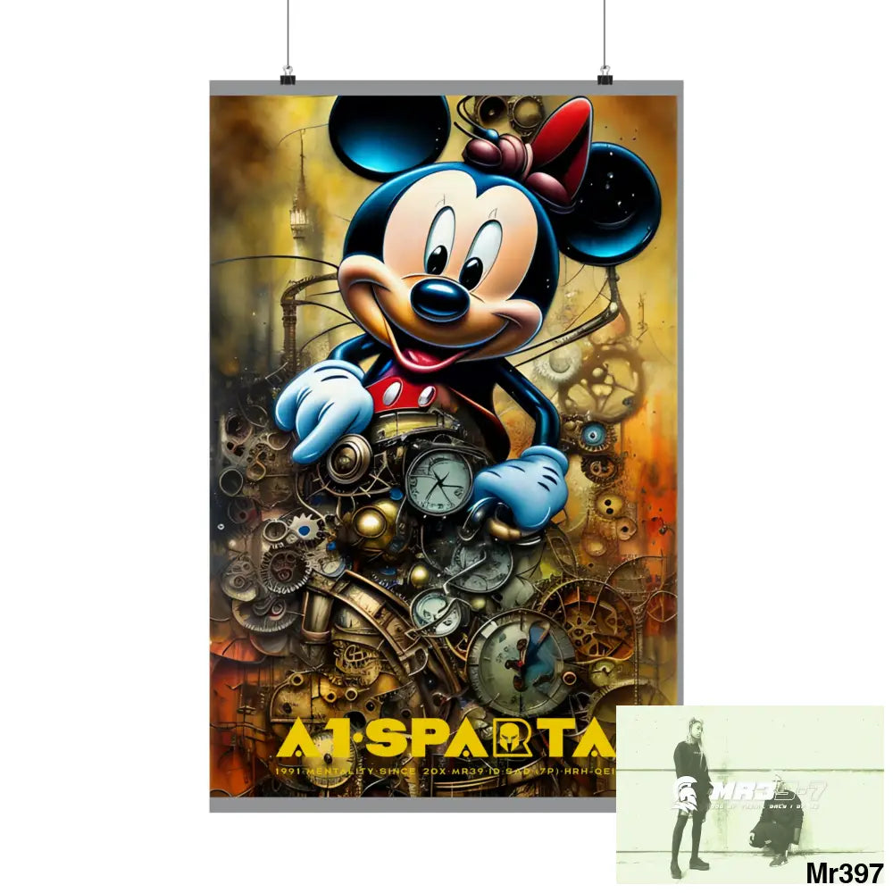 A1-Sparta SuperResolution Micky Mouse Steampunk Graphic Matte Vertical Posters Poster