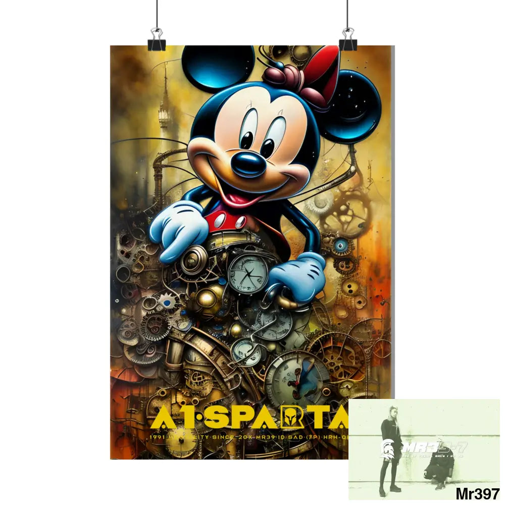 A1-Sparta SuperResolution Micky Mouse Steampunk Graphic Matte Vertical Posters Poster
