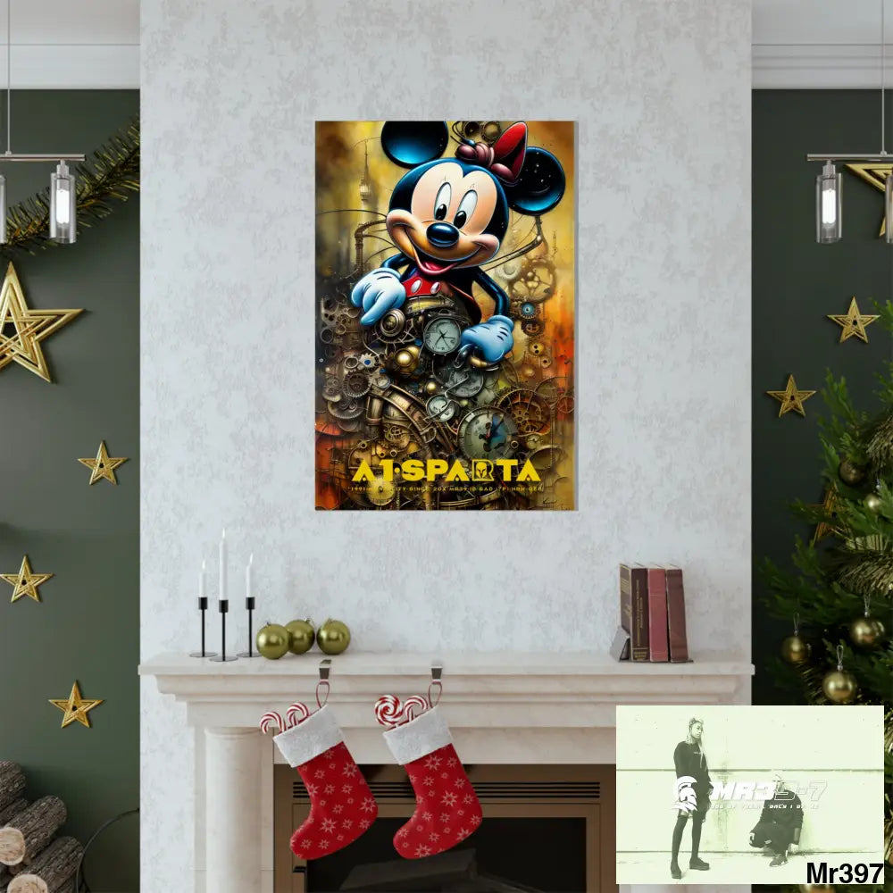 A1-Sparta SuperResolution Micky Mouse Steampunk Graphic Matte Vertical Posters Poster