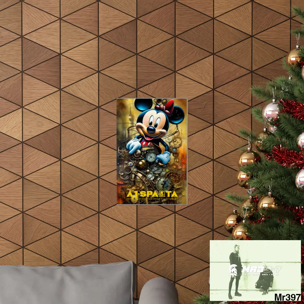 A1-Sparta SuperResolution Micky Mouse Steampunk Graphic Matte Vertical Posters Poster