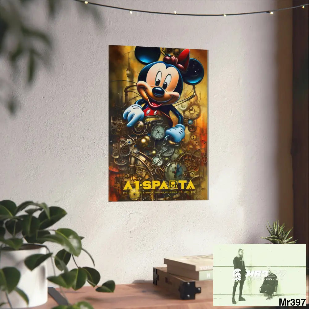 A1-Sparta SuperResolution Micky Mouse Steampunk Graphic Matte Vertical Posters Poster