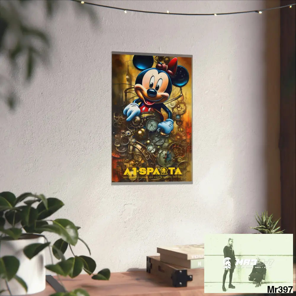 A1-Sparta SuperResolution Micky Mouse Steampunk Graphic Matte Vertical Posters Poster