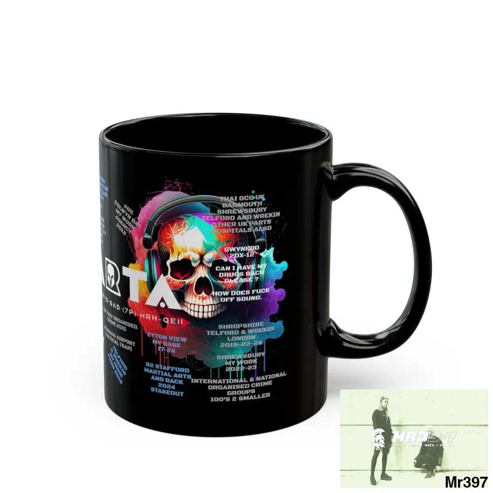 A1-Sparta Tactical 11oz Black Mug GB / Thailand/ Bermo /UK/KenyaThai Link up MH Assassination X-City Mental Health VAR