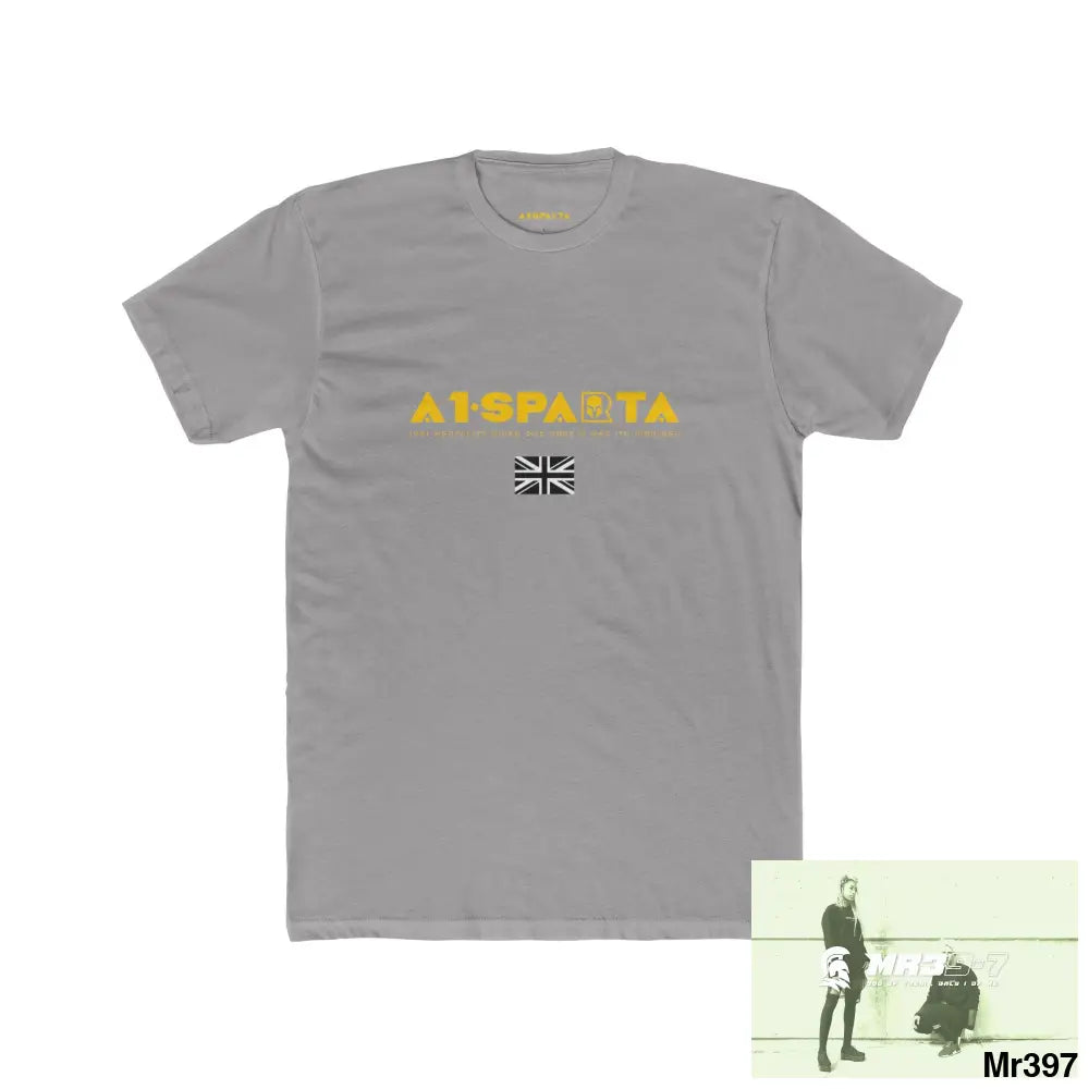 A1-Sparta Tactical GB 2012 My work Colwyn Bay to and from Men’s Cotton Crew Tee Solid Light Grey / S T-Shirt