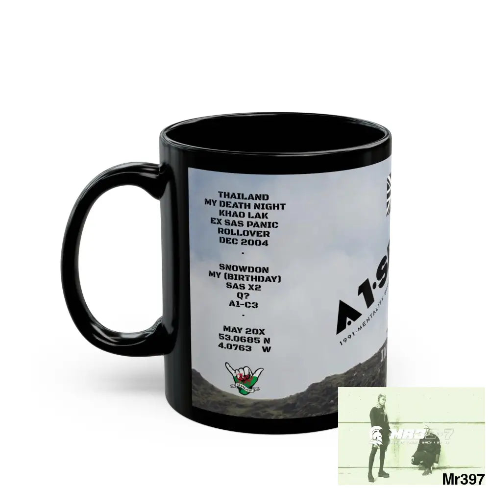 A1-Sparta Tactical SAS Roll over Death night 2004 20X Strike B MT Snowdon 11oz Black Mug GB / Thailand/ Bermo /Wales,