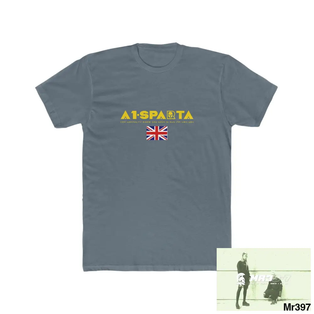 A1-Sparta Telford & Wrekin -My home 2018 - Men’s Cotton Crew Tee Solid Indigo / S T-Shirt