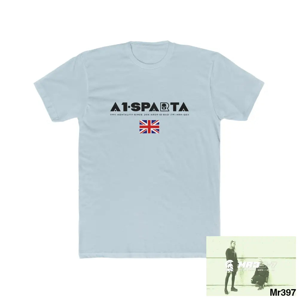 A1-Sparta Telford & Wrekin -My home 2018 - Men’s Cotton Crew Tee Solid Light Blue / S T-Shirt