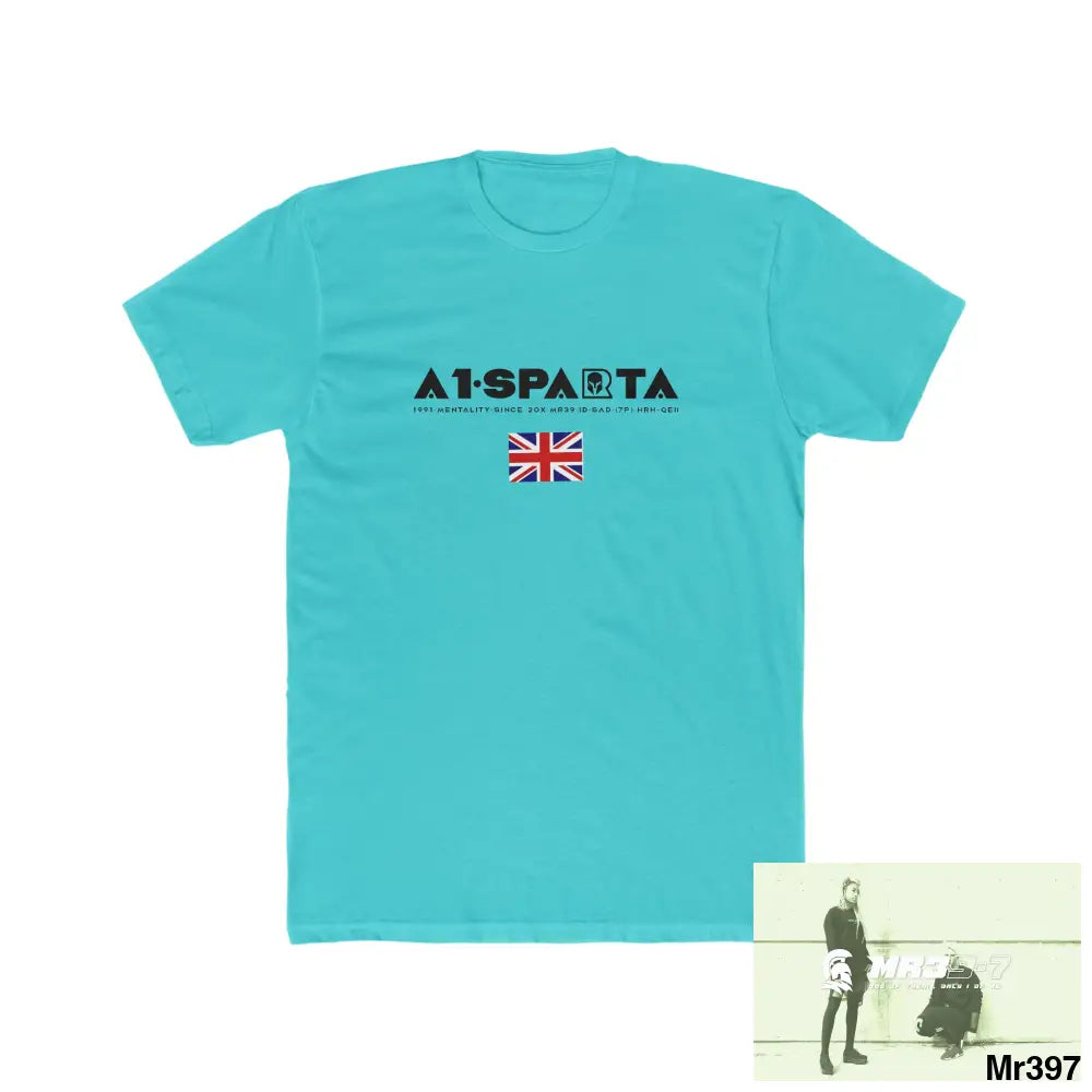 A1-Sparta Thailand 02-16 Men’s Cotton Crew Tee Solid Tahiti Blue / S T-Shirt
