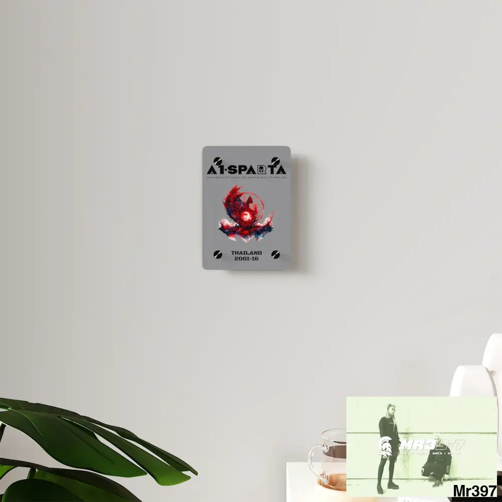 A1-Sparta Thailand 2001-16 Abstract Yin-Yang Symbol in Red and Black- Acrylic Wall Art Panels Home Decor