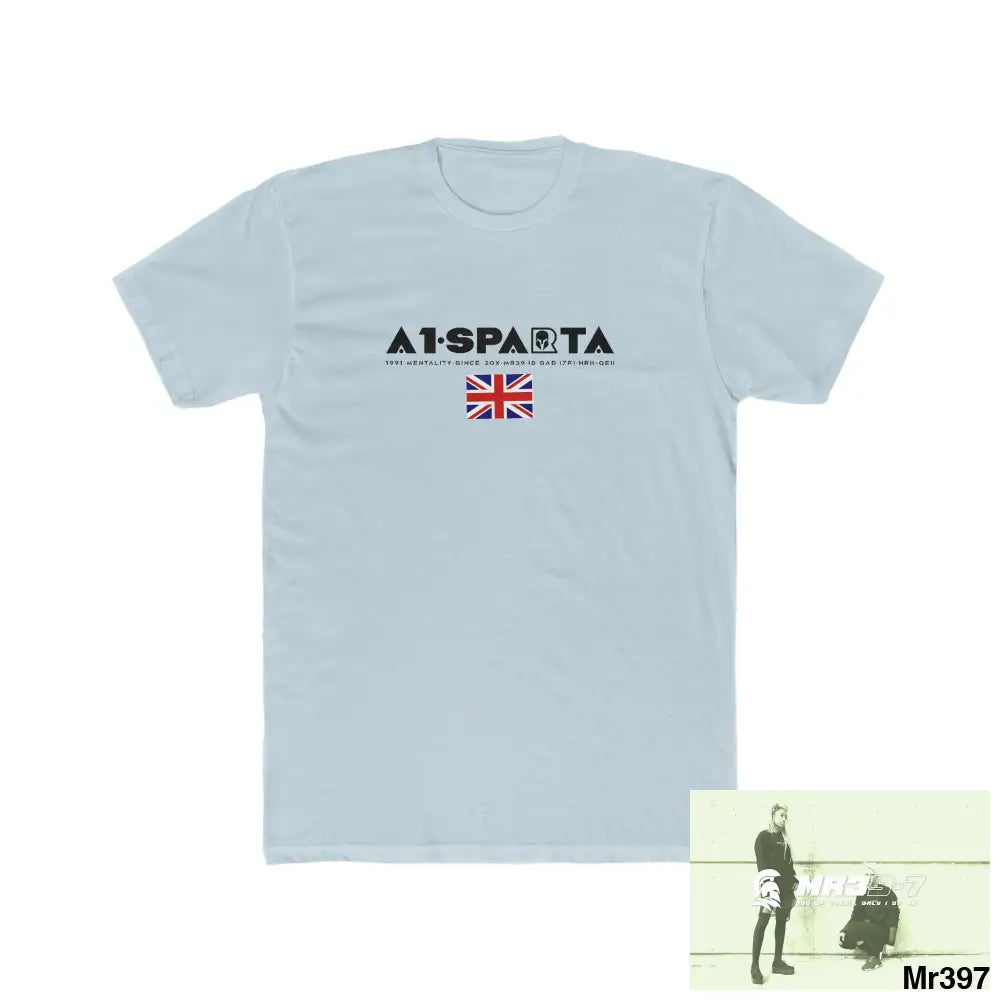 A1-Sparta Thailand -SAS - Snowdon - Link Men’s Cotton Crew Tee Solid Light Blue / S T-Shirt