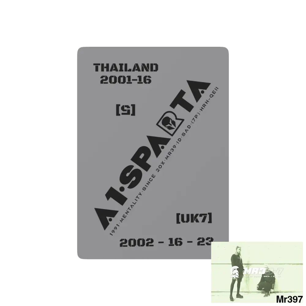 A1-Sparta Thailand /UK Ltd Edition Custom Poker Cards 2.5’’ x 3.5’’ / White / Semi Glossy Paper products