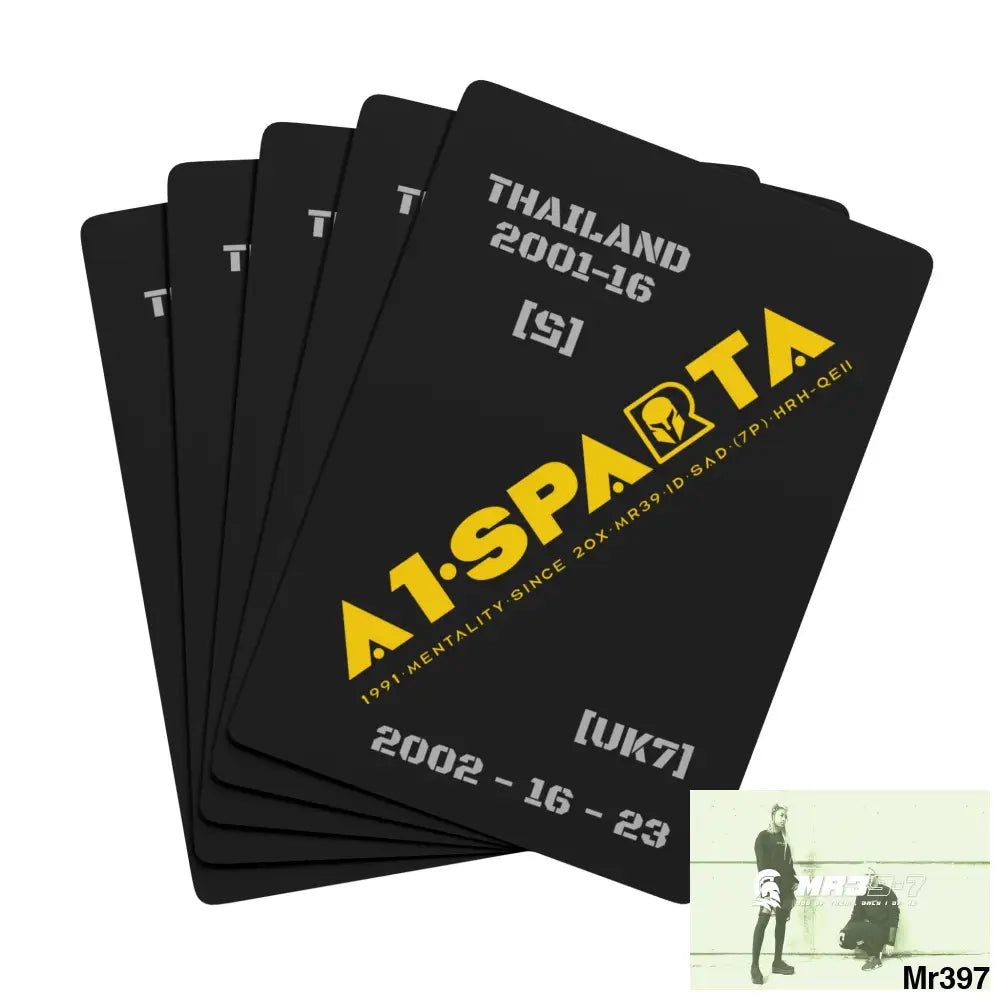 A1-Sparta Thailand /UK Ltd Edition Custom Poker Cards 2.5’’ x 3.5’’ / White / Semi Glossy Paper products