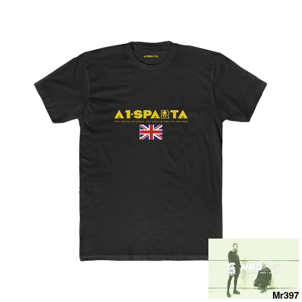 A1• Sparta & The Columbian Elements Shrewsbury 2016 My Work 2022-23 - Men’s Cotton Crew Tee Solid Black / XS T-Shirt