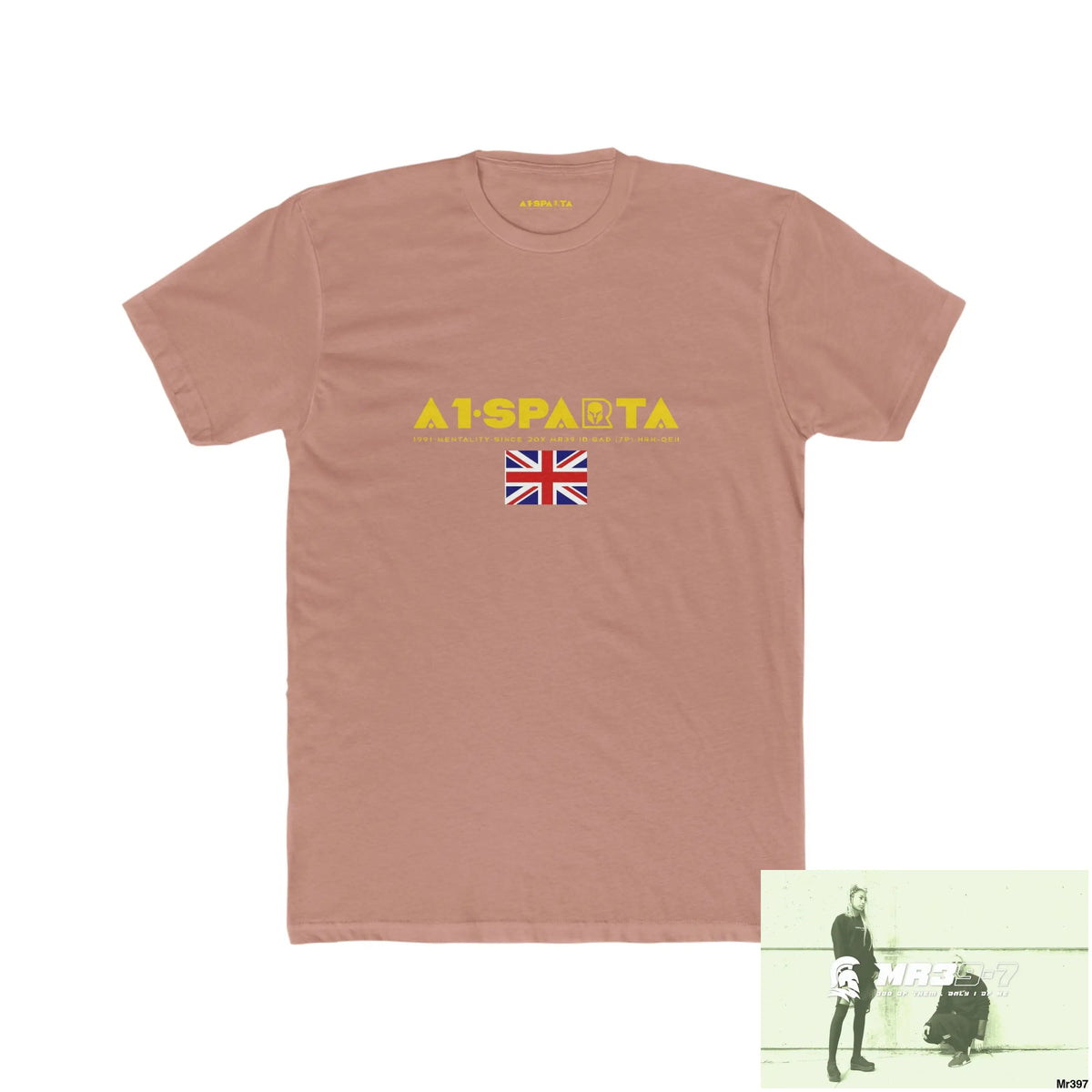 A1• Sparta & The Columbian Elements Shrewsbury 2016 My Work 2022-23 - Men’s Cotton Crew Tee Solid Desert Pink / S