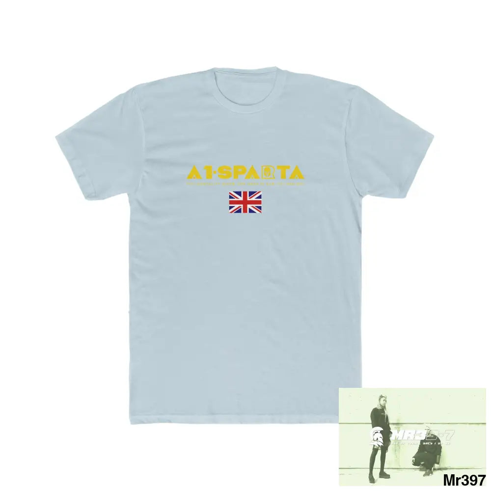 A1-Sparta The Tactical move Powys to Shrewsbury 2016 - Men’s Cotton Crew Tee Solid Light Blue / S T-Shirt