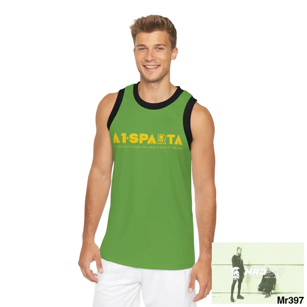 A1-Sparta Unisex Basketball Jersey (AOP) XS / Black rib All Over Prints