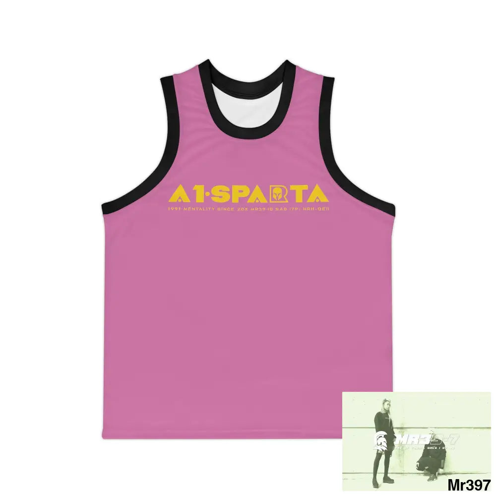 A1- Sparta unisex Basketball Jersey (AOP) XS / Black rib All Over Prints