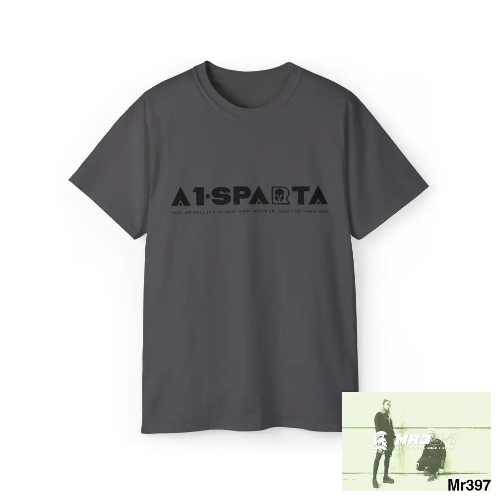 A1-Sparta Unisex Ultra Cotton Tee Charcoal / S T-Shirt