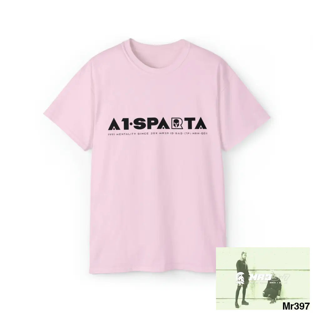 A1-Sparta Unisex Ultra Cotton Tee Light Pink / S T-Shirt
