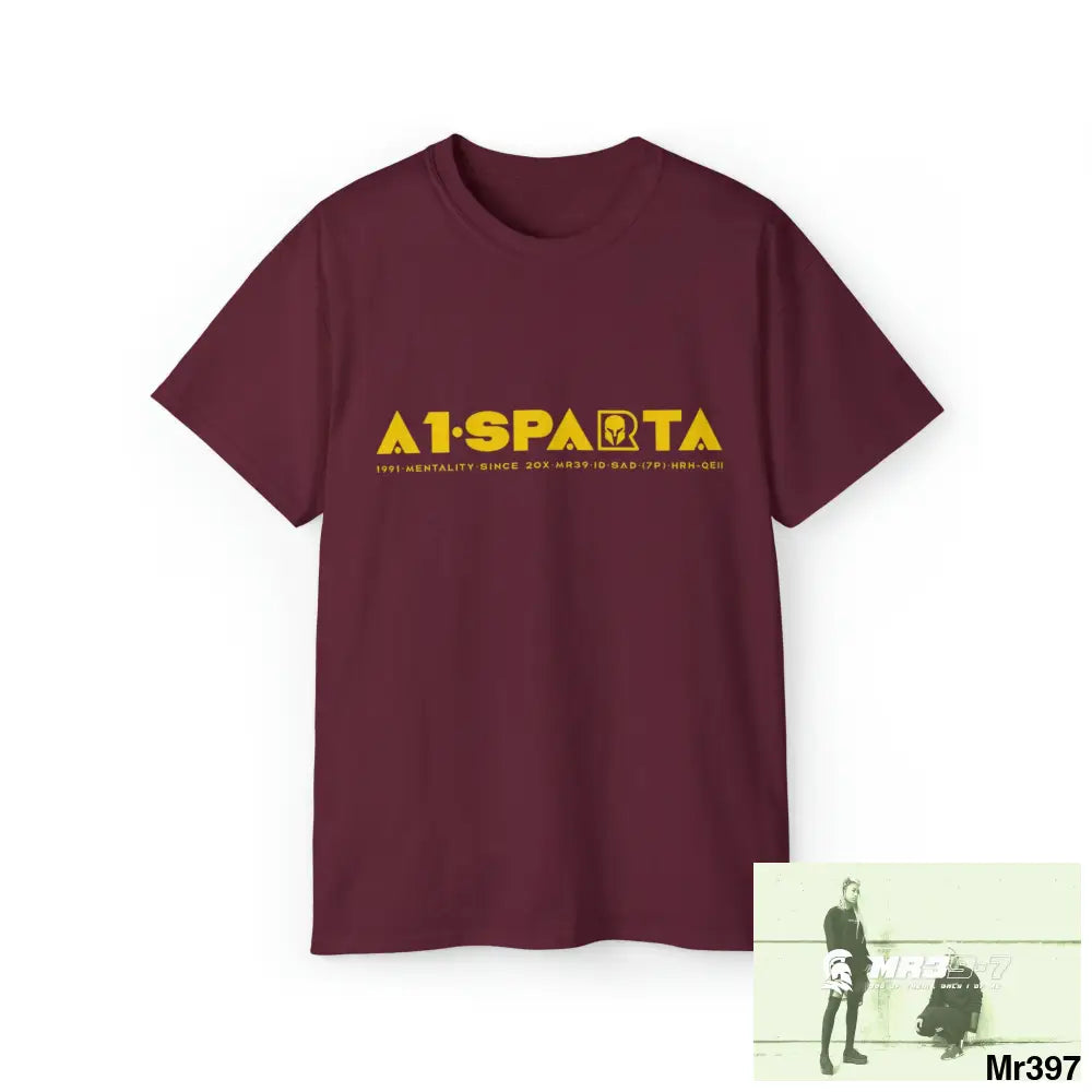 A1-Sparta Unisex Ultra Cotton Tee Maroon / S T-Shirt