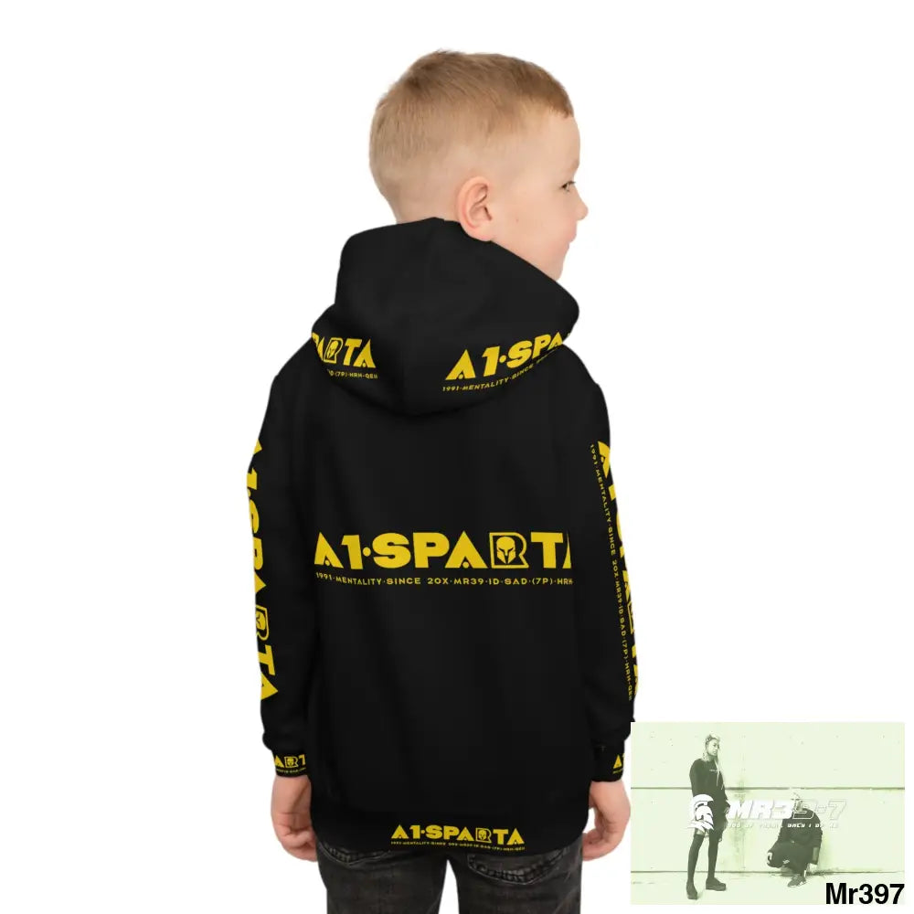 A1.Sparta with Tactical inside hood A1 Who dares Wins Mentality -. Children’s Hoodie (AOP) All Over Prints