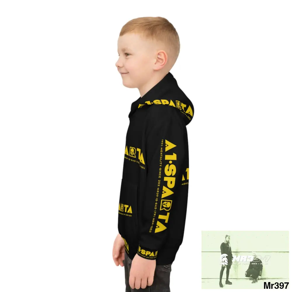 A1.Sparta with Tactical inside hood A1 Who dares Wins Mentality -. Children’s Hoodie (AOP) All Over Prints