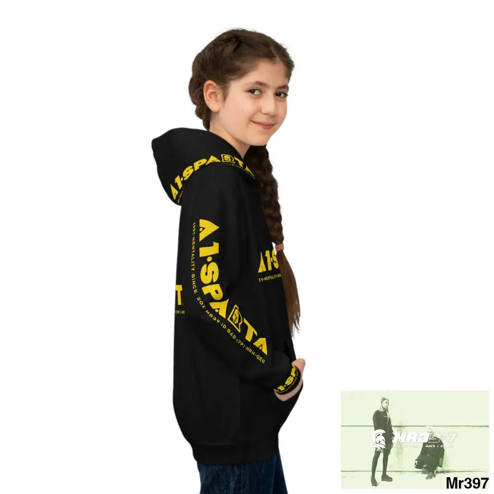 A1.Sparta with Tactical inside hood A1 Who dares Wins Mentality -. Children’s Hoodie (AOP) All Over Prints