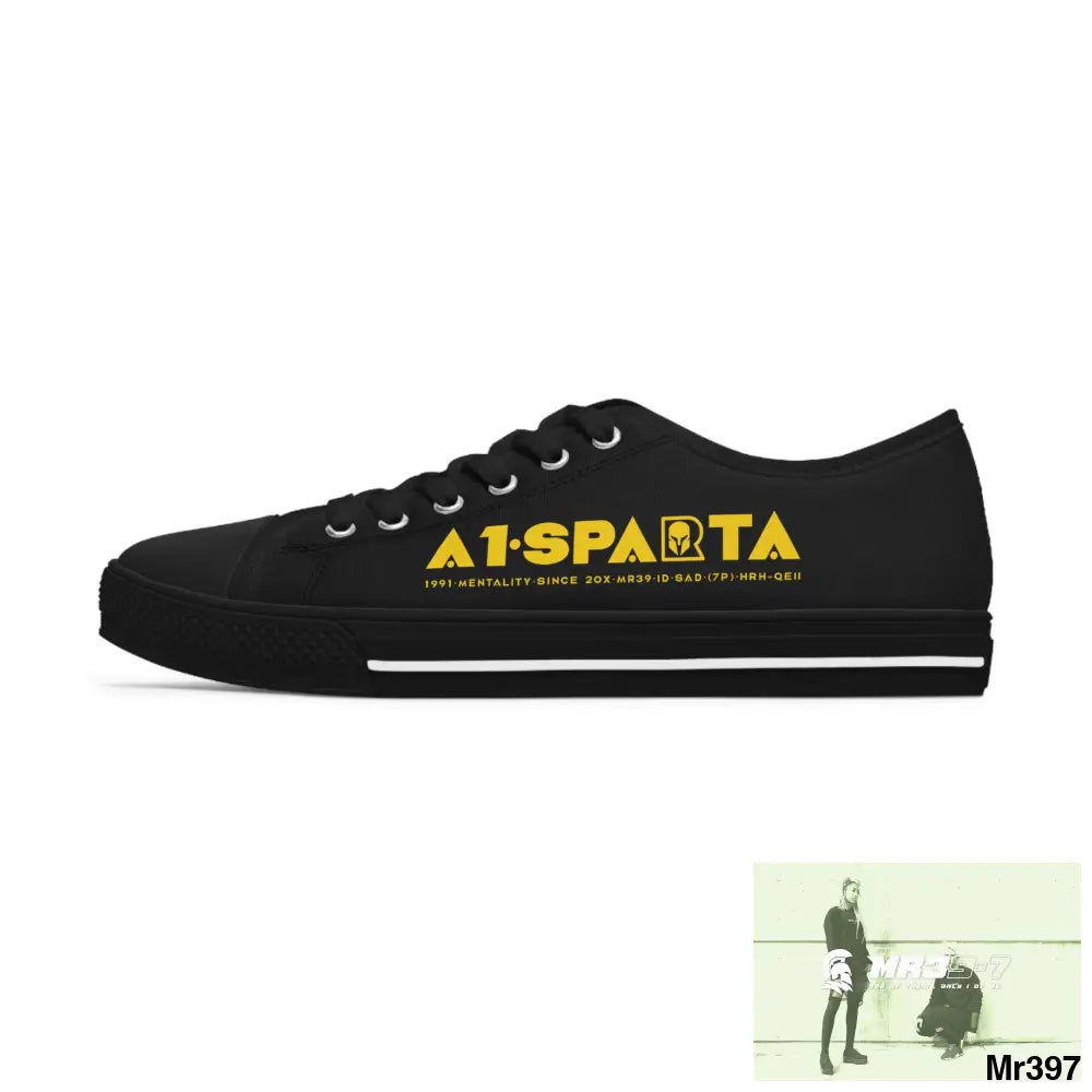 A1-Sparta Women’s Low Top Sneakers US 5.5 / Black sole Shoes