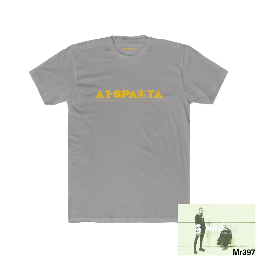 A1 Sparta Yellow Choose Life Men’s Cotton Crew Tee Solid Light Grey / S T-Shirt