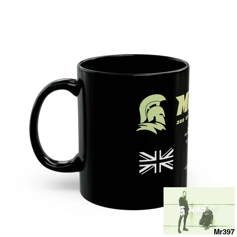 A1•Sparta11oz Tactical GB / Wales Black Mug Mental Health VAR / My Life My Deaths Their Plans Failed Couldn’t kill