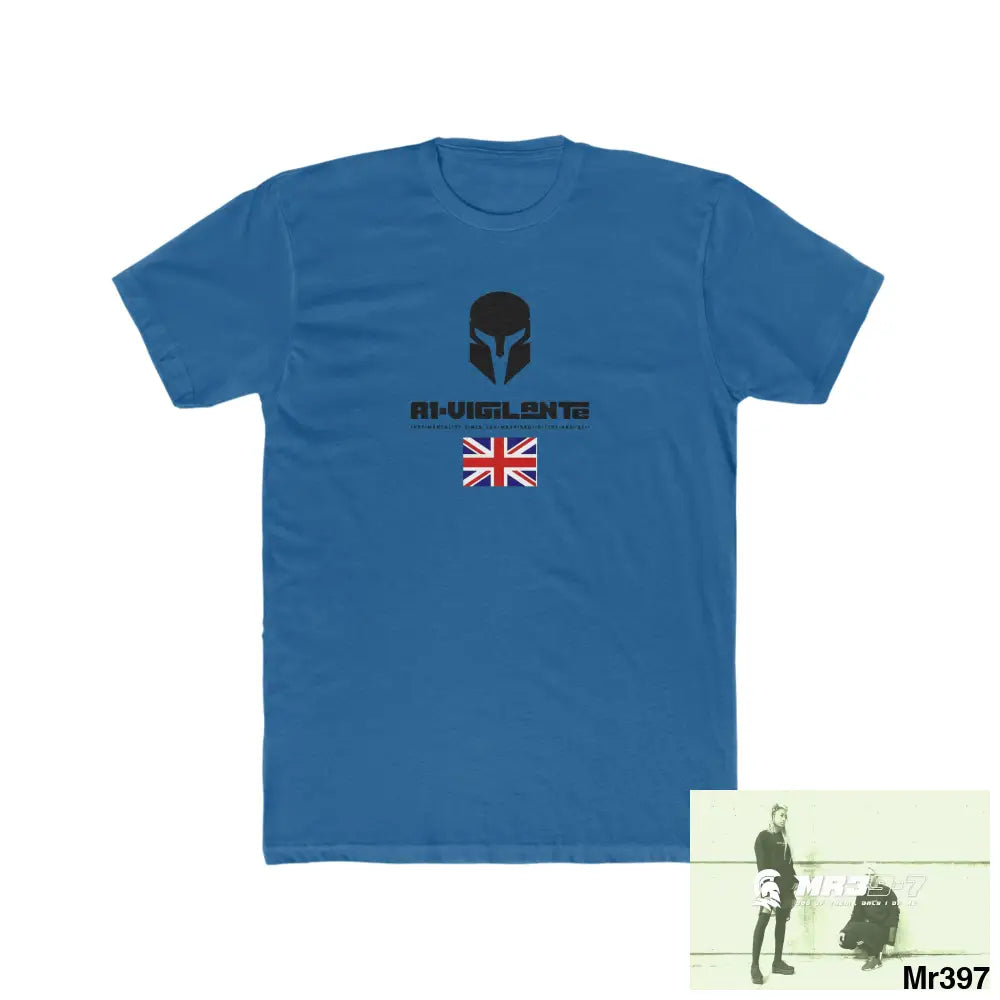 A1-Vigiante Sparta undercover SAS assassination Men’s Cotton Crew Tee Solid Cool Blue / S T-Shirt